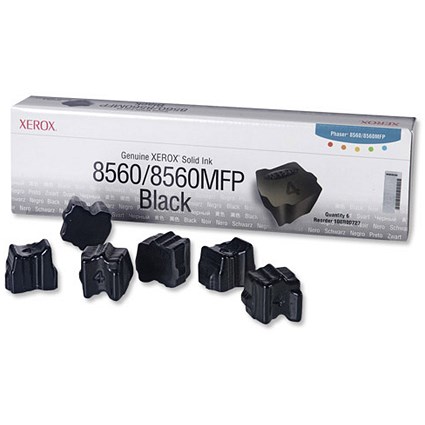 Xerox Phaser 8560 Black Solid Ink Sticks (Pack of 6) Xerox Phaser 8560 Black Solid Ink Sticks (Pack of 6)