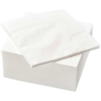 2 Ply White Napkins, 330x330mm, Pack of 2000