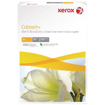 Xerox Colotech+ Gloss Coated A4 Paper White, 120gsm, Ream (500 Sheets)