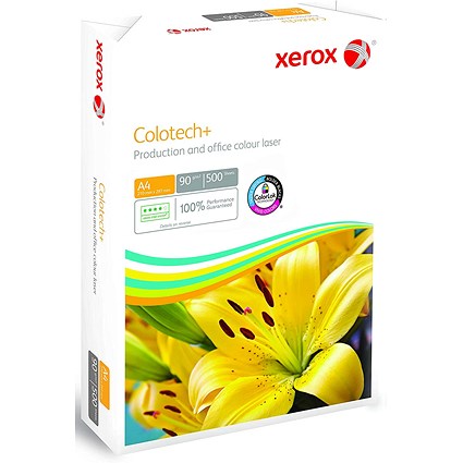 Xerox Colotech+ A4 Paper White, 90gsm, Ream (500 Sheets) Xerox Colotech+ A4 Paper White, 90gsm, Ream (500 Sheets)