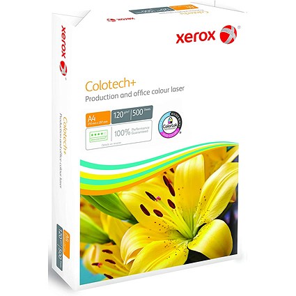 Xerox A4 Colotech+ Paper White, 120gsm, Ream (500 Sheets)