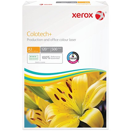 Xerox A3 Colotech+ FSC3 Paper, White, 120gsm, Ream (500 Sheets) Xerox A3 Colotech+ FSC3 Paper, White, 120gsm, Ream (500 Sheets)