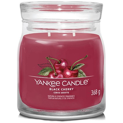 Yankee Candle Signature Medium Jar, 368g, Black Cherry, Pack of 4
