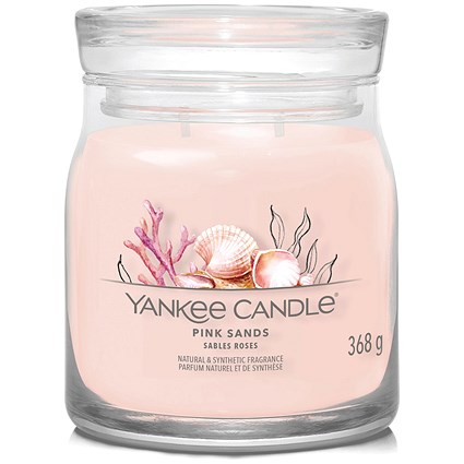 Yankee Candle Signature Medium Jar, 368g, Pink Sands, Pack of 4