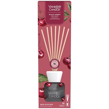 Yankee Candle Reed Diffuser, 100ml, Black Cherry, Pack of 6 Yankee Candle Reed Diffuser, 100ml, Black Cherry, Pack of 6