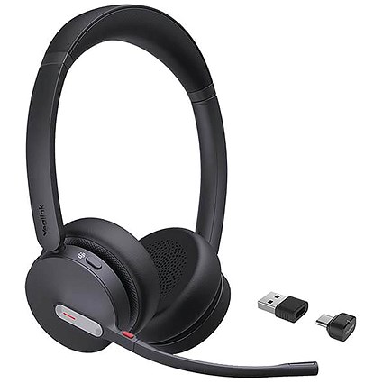 Yealink BH70 Wireless Stereo Binaural Headset USB-C/A MS Teams Black 89077