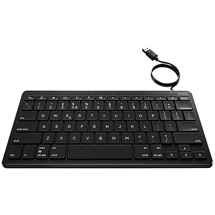 Zagg Universal Compact Keyboard, Bluetooth, Black