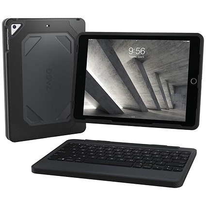 Zagg Rugged Book Apple iPad Mini Keyboard and Case, Black