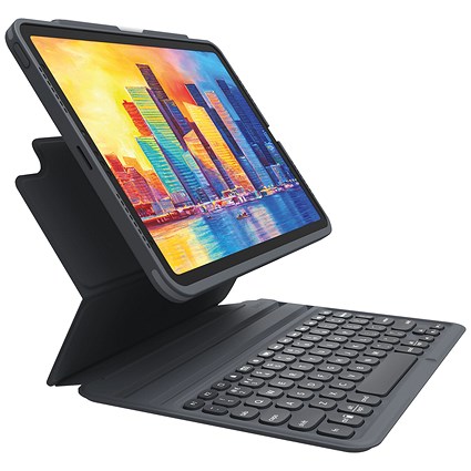 Zagg Pro Keys iPad 10.9 Wireless Keyboard and Detachable Case, Black and Grey