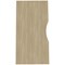 Leap Sit-Stand Desk with Scallop, White Leg, 1200mm, Urban Oak Top