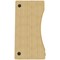 RoundE Height-Adjustable Curved Desk with Portals, White Leg, 1400mm, Bamboo Top