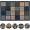 Scrape 'N' Sorb Premium Parquet Durable Nylon Pile Doormat , 600x400mm, Multicoloured