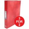 Elba Ring Binder / Laminated Gloss Finish / 2 O-Ring / 25mm Capacity / A4 / Red - 3 for the Price of 2