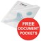 Rexel JOY Lever Arch File 75mm Spine A4 Blue / Pack of 6 / Offer Includes FREE Document Pockets