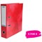 Elba A4 Lever Arch File / Laminated Gloss Finish / 70mm Spine / Red / Buy 4 Get 1 Free