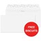 Blake Premium DL Wallet Envelopes / Wove High White / Peel & Seal / 120gsm / Pack of 500 / Offer Includes FREE Biscuits