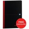 Black n' Red Casebound Notebook / A4 / Ruled / 192 Pages / Pack of 5 / Offer Includes FREE Chocolates