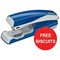 Leitz NeXXt Stapler / 3mm / 30 Sheet Capacity / Blue / Offer Includes FREE Biscuits