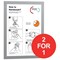 Durable Duraframe / A4 / Self-Adhesive / Silver / Pack of 2 / Buy One Get One FREE
