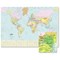 Map Marketing World Political Map Unframed 537 Miles to 1 inch Scale W1200xH830mm