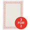 A4 Certificate Papers with Foil Seals / Reflex Red / 90gsm / Pack of 30 / 3 for the Price of 2