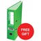 Rexel Colorado A4 Lever Arch Files / Plastic / 80mm Spine / Green / Pack of 10 / Offer Includes FREE Plastic Pockets