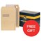 New Guardian C4 Board-backed Envelopes / Window / Peel & Seal / Manilla / Pack of 125 / Offer Includes FREE Envelopes