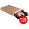 Blakes Slimline Postal Box / Peel & Seal / W240 x D165 x H46mm / Kraft / Pack of 75 / Offer Includes FREE Woven Paper
