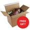 Blakes Postal Box / Peel & Seal / W345 x D256 x H130mm / Kraft / Pack of 60 / Offer Includes FREE Woven Paper