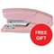Rexel Matador Stapler / Plastic / Half Strip / Pink / Offer Includes FREE Scissors