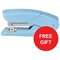 Rexel Matador Stapler / Plastic / Half Strip / Blue / Offer Includes FREE Scissors