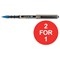 Uni-ball Eye UB157 Rollerball Pen / Med / 0.7mm Tip / 0.5mm Line / Blue / Pack of 12 / Buy One Get One FREE / Includes FREE £1 Donation to GOSH