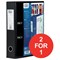 Elba A4 Lever Arch Files / Clear PVC Cover / Black / Pack of 10 / Buy One Get One FREE