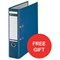 Leitz A4 Lever Arch Files / Plastic / 80mm Spine / Blue / Pack of 30 / Offer Includes FREE Rexel Strip Lamp