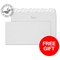 Blake Premium DL Wallet Envelopes / Wove / High White / Peel & Seal / 120gsm / Pack of 500 / Offer Includes FREE Paper