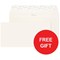 Blake Premium DL Wallet Envelopes / Laid / High White / Peel & Seal / 120gsm / Pack of 500 / Offer Includes FREE Paper
