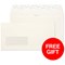 Blake Premium DL Wallet Envelopes / Window / Laid / High White / Peel & Seal / 120gsm / Pack of 500 / Offer Includes FREE Paper