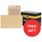 New Guardian C4 Heavyweight Board-backed Envelopes / Peel & Seal / Manilla / Pack of 125 / FREE Hand Wash Set