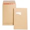 New Guardian C4 Gusset Envelopes with Window / 25mm Gusset / Peel & Seal / Manilla / Pack of 100 / FREE Hand Wash Set