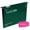 Rexel CrystalFiles Extra Suspension Files, V Base, 15mm Capacity, Foolscap, Green, Pack of 25, Buy 1 Pack Get 1 Free