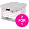 Fellowes Bankers Box System Storage Boxes, Standard, Pack of 10, Buy 1 Pack Get 1 Pack Free