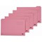 Elba Tabbed Folders, 250gsm, Set of 5, Foolscap, Pink, Pack of 20
