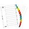 Elba Reinforced Board Index Dividers, Jan-Dec, Multicolour Tabs, A4, White