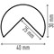 Durable Corner Protection Profile C25R, 1 Metre