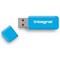 Integral Neon USB 3.0 Flash Drive, 64GB, Blue