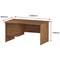 Trexus 1400mm Rectangular Desk, Panel Legs, 2 Drawer Pedestal, Walnut
