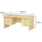 Trexus 1600mm Rectangular Desk, Panel Legs, 2 Pedestals, Maple