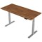 Trexus Height-adjustable Desk, Silver Legs, 1800mm, Walnut