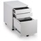 Trexus Under-Desk 3 Drawer Steel Mobile Pedestal, White