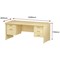 Trexus 1800mm Rectangular Desk, Panel Legs, 2 Pedestals, Maple